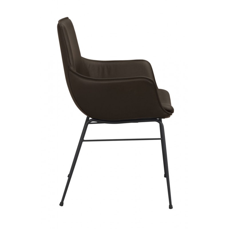 RO Lowell Fixed Arm Chair Brown/Black